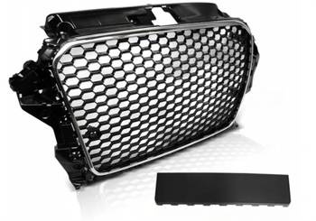 Grill przedni AUDI A3 8V 12-16 RS LOOK CHROME BLAC