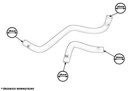 Przewody Silikonowe Honda Civic CRX D-Seria SOHC 88-91 TurboWorks Woda