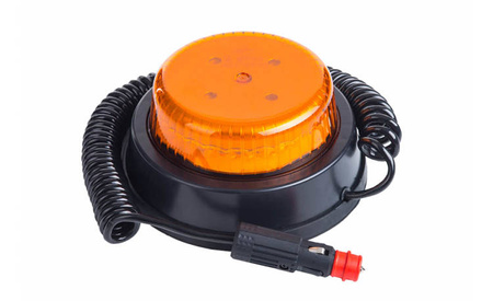 Lampa ostrzegawcza HOR 110B, diodowa 12/24 V (wersja z magnesem i przewodem spiralnym 2x0,75 mm2, długoć 4 m, tryb rotacyjny)
