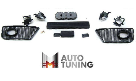 ZDERZAK AUDI A3 08-12 S8 STYLE CHROME BLACK PDC