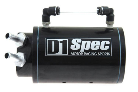 Oil catch tank 0.7L 9mm D1Spec Black