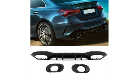 Tylny dyfuzor Gloss Black MERCEDES A-Class V177 2018-obecnie
