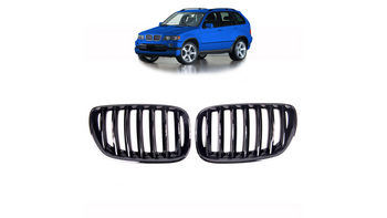 Grill BMW X5 E53 pojedyncze żeberka Gloss Black