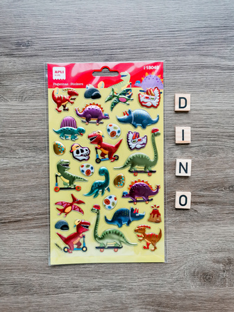 Naklejki metaliczne Apli Kids - Dinozaury