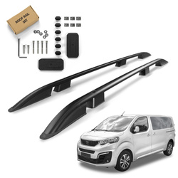 Relingi dachowe Peugeot Traveller I V L1 | Compact 2016-2022 Czarny SHORT
