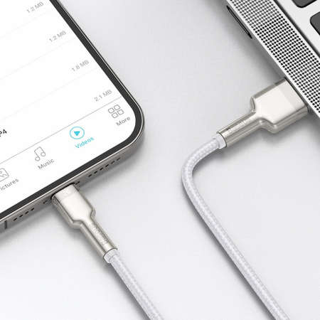Kabel USB na Lightning Baseus Cafule 2.4A 2m biały