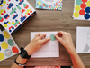 Zestaw z naklejkami geometrycznymi Apli Kids - Pojazdy