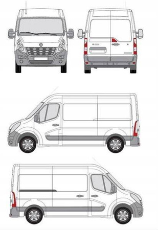 Platforma dachowa bagażnik Renault Master L2H2