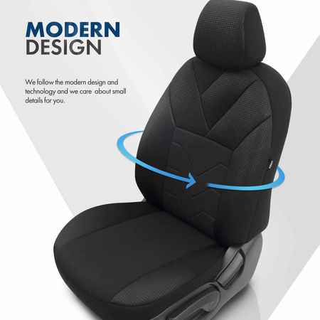 Komplet pokrowców na fotele samochodowe OTOM TEMPO 1501 BLACK NZ