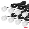 Zestaw czujników parkowania cofania LED 8 sensorów białe AMIO-01601