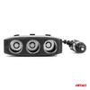 Rozdzielacz gniazda zapalniczki z ładowarką 2x USB-A ON/OFF LED 12V 24V 100W 70cm AMIO-04363