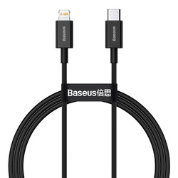 Kabel USB-C na Lightning Baseus Superior Series, 20W, PD, 1m czarny
