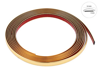 Listwa dekoracyjna, złota, 14 mm x 5 m (86746)