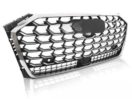 Grill sportowy S‑Style Black Chrome PDC Audi A8 D5 (od 2021)