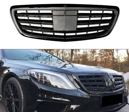 GRILL MERCEDES W222 S-KLASA 14-17 BLACK GLOSS