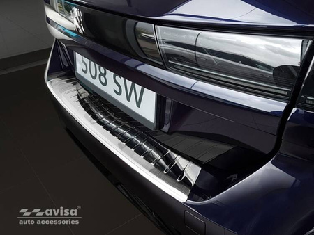 Nakładka na zderzak tylny do Peugeot 508 2 Kombi (Stal)
