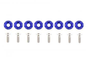 Śrubki z podkładkami uniwersalne JDM 6mm blue