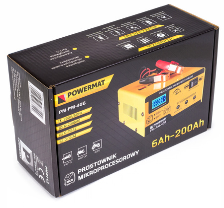 Prostownik mikroprocesorowy akumulatorowy 6/12V PM-PM-40B