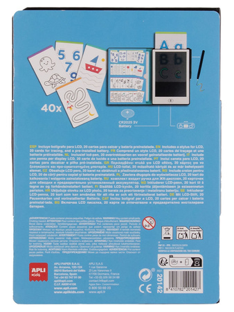 Tablet LCD z 40 szablonami do odrysowywania Apli Kids