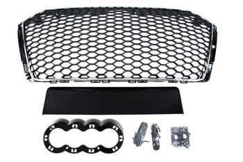 GRILL AUDI A4 B9 RS-STYLE CHROME (2016+) PDC