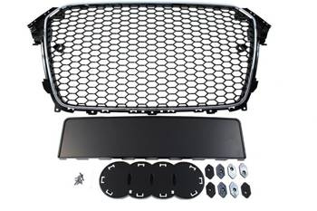 GRILL AUDI A4 B8 RS-STYLE CHROME-BLACK (12-15) PDC