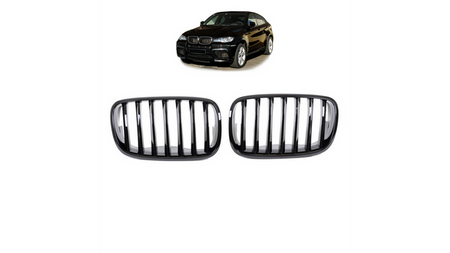 Grill sportowy pojedyncze żeberka Gloss Black BMW X6 E71 E72 X5 E70 2007-2013