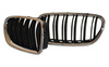 GRILL (NERKI) BMW F10/F11 LOOK M5 BLACK/CHROM