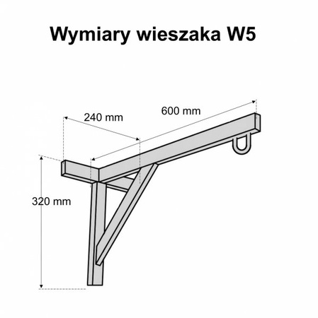 Wieszak W5S na worek bokserski do 80 kg