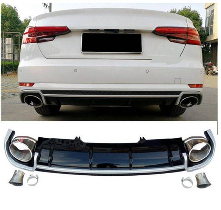 DYFUZOR TYLNY AUDI A4 B9 15-19 LOOK RS4 STYLE