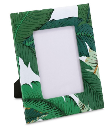ZESTAW DWÓCH RAMEK NA ZDJĘCIA BUTELKOWA ZIELEŃ\TROPIKALNE LIŚCIE NOWOCZESNA REGULOWANA