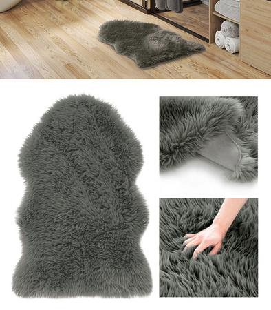 DYWAN DOKKA NIEREGULARNY 75 X 150 CM MIĘKKI NOWOCZESNY DŁUGIE WŁOSIE DO SALONU ŁAZIENKI