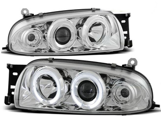 Lampy reflektory do Ford Fiesta MK4 10.95-08.99 angel eyes chrome