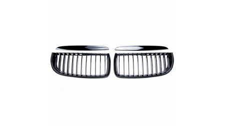 Grill sportowy pojedyncze żeberka Gloss Black BMW 3 E90 E91 przed liftem 2005-2008