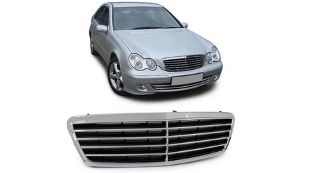 Radiator Grille 4 slats MERCEDES C-Class W203 S203 2000-2007