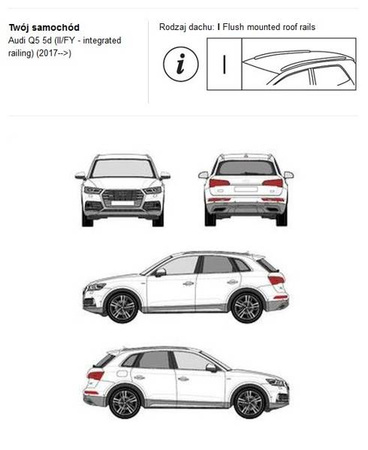 Bagażnik dachowy CRUZ AIRO FIX Audi Q5 II/FY