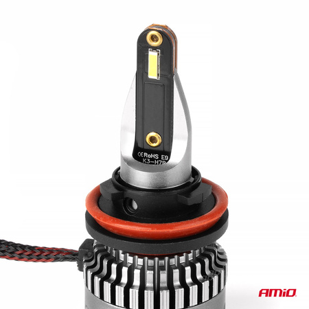 Żarówki samochodowe LED seria K3 H8 H9 H11 H16 12V 6000K Canbus AMIO-03686