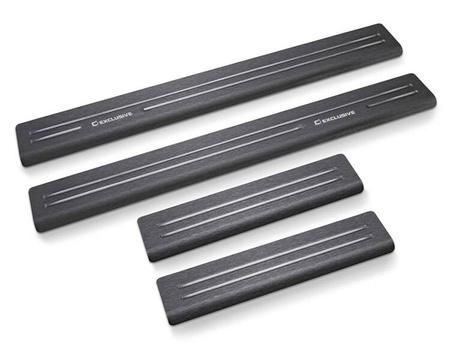 Progi Asymetric Skoda Rapid NH Liftback 5 2011-2019 - Satin Black&White