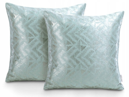 POSZEWKA DEKORACYJNA 2 SZT. NAVIA 45 X 45 CM MOCNO ZDOBIONA Z POŁYSKIEM STYL GLAMOUR