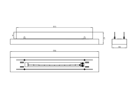 Biokominek wkład z szybą 1200mm