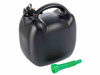 Kanister plastikowy na paliwo, 10L, owalny, czarny