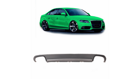 Tylny dyfuzor wraz z końcówkami wydechu AUDI A4 B8 przed liftem 2008-2011