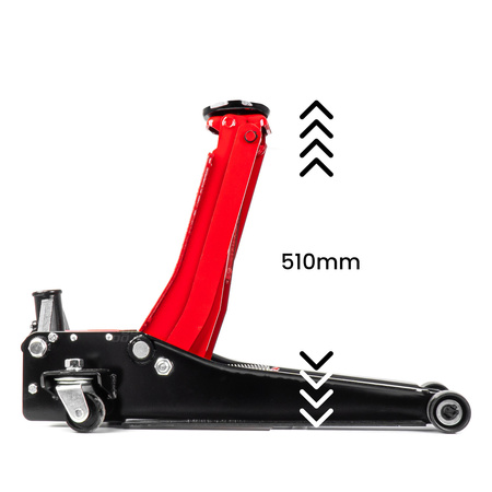 Podnośnik hydrauliczny niskoprofilowy lewarek typu żaba 3T 3000kg CE 75/510mm AMIO-04215