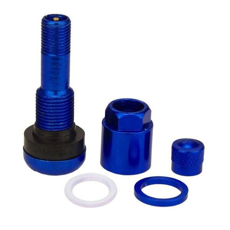 Zawór do felg niebieski X1 Series Blue Edition (skręcany, aluminiowy MS525) - 4 szt - Carbonado