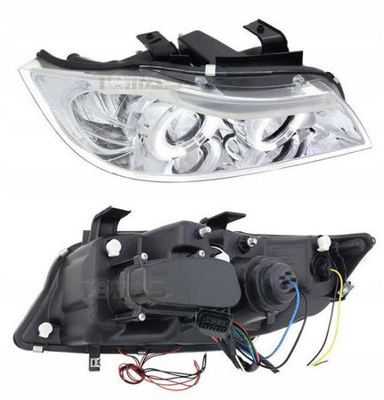 Reflektory przednie BMW E90/E91 CHROM RINGI