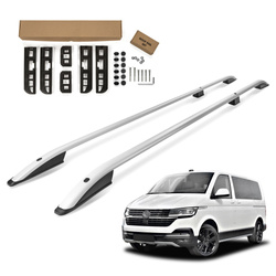 Relingi dachowe Volkswagen Caravelle VI T6.1 L1 | SWB 2019-2023 Srebrny SHORT