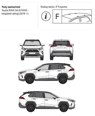 Bagażnik dachowy CRUZ AIRO FUSE DARK Toyota RAV4 18