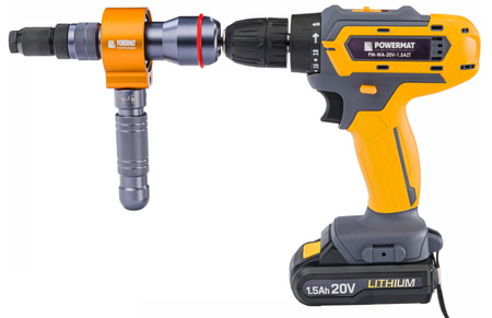 Nitownica na WKRĘTARKĘ Adapter Do Nitonakrętek i Nitów PM-NIA-13T 3w1