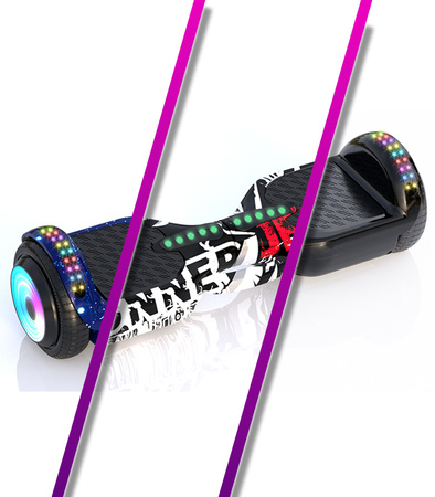 DESKOROLKA ELEKTRYCZNA HOVERBOARD DESKA DUŻE KOŁA ŚWIECĄCE LED BLUETOOTH MUZYKA DLA DZIECI MŁODZIEŻY DOROSŁYCH