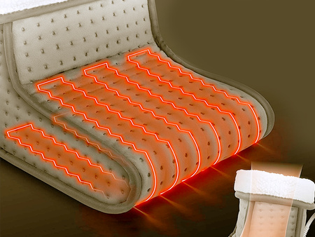 OGRZEWACZ ELEKTRYCZNY DO STÓP BUT GRZEWCZY MIĘKKI CIEPŁY BEŻOWY Z FUTERKIEM PILOT TIMER 3 TRYBY