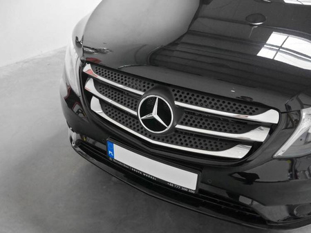 Listwy Atrapy Grilla Mercedes Vito W447 14+ Chrom